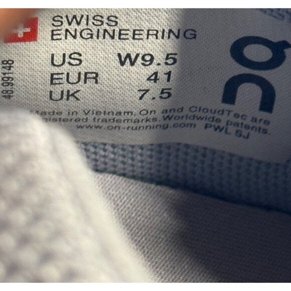 On Running The Roger Advantage Shoes Women's Sz 9.5 White Gray CloudTec Tennis - Picture 4 of 11